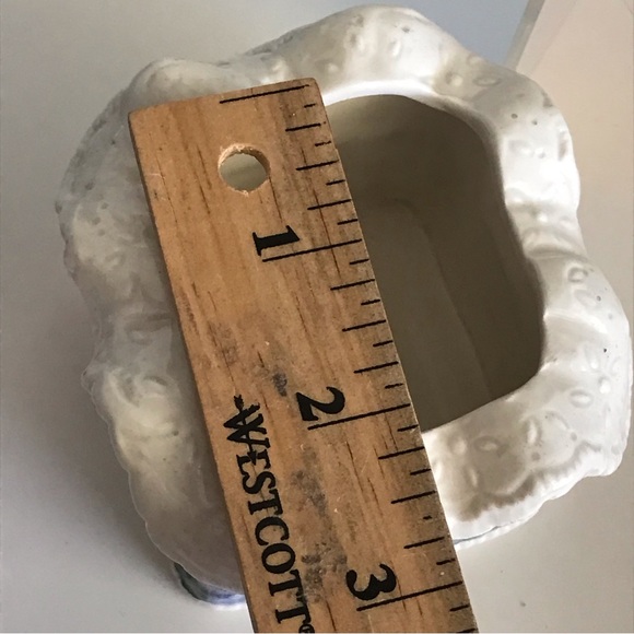 Fitz & Floyd 1992 Patchwork Quilted Teddy Bear With A Christmas Hat Trinket Box - Picture 14 of 16